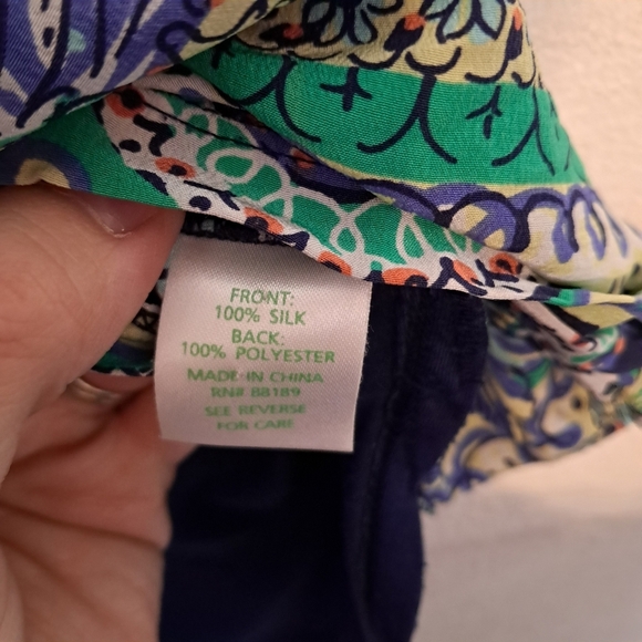 Lilly Pulitzer Short Sleeve Jungle Theme Shirt Blouse Size XS Silk Front - Picture 7 of 7
